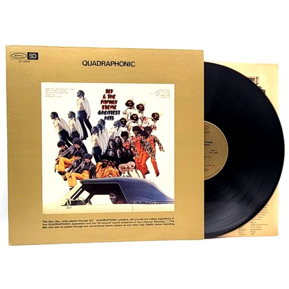 SLY & THE FAMILY STONE - GREATEST HITS - SOUL FUNK POP‎ LP RECORD QUADRAPHONIC